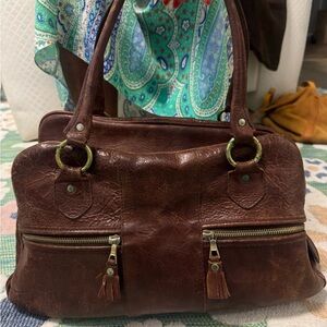 Brown Leather Women's Bag safari style